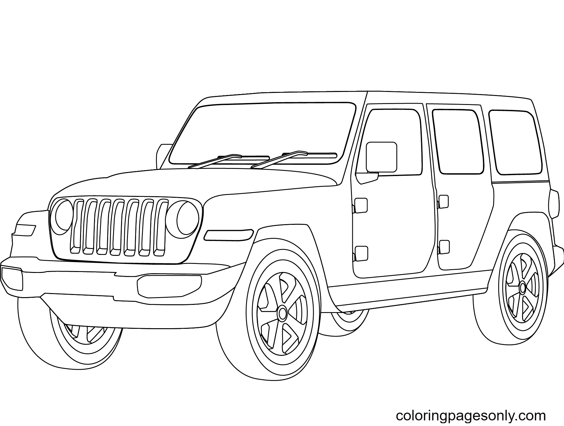 Jeep Drawing Intricate Artwork