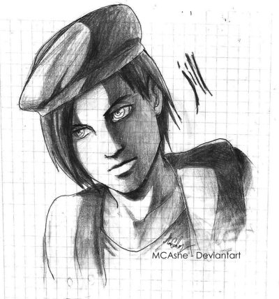 Jill Valentine, Survivor, Bioterrorism, S.T.A.R.S., Resident Evil Drawing