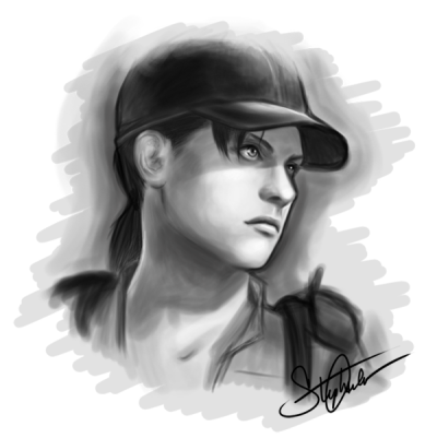 Jill Valentine, Survivor, Bioterrorism, S.T.A.R.S., Resident Evil Drawing