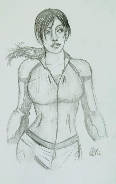 Jill Valentine, Survivor, Bioterrorism, S.T.A.R.S., Resident Evil Drawing