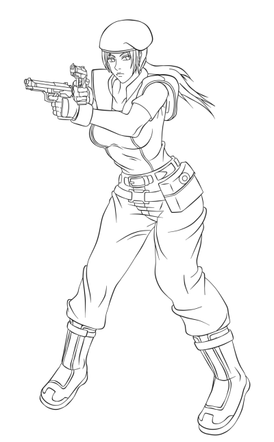 Jill Valentine, Brawler, S.T.A.R.S., Resident Evil, Survival Horror Drawing