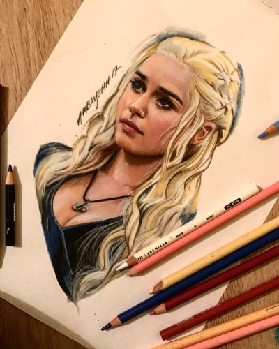 Khaleesi, Dragons, Mother, Strength, Queen Drawing