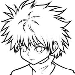 Killua Drawing Modern Sketch