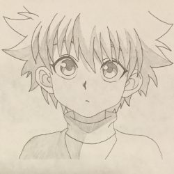 Killua Drawing Realistic Sketch