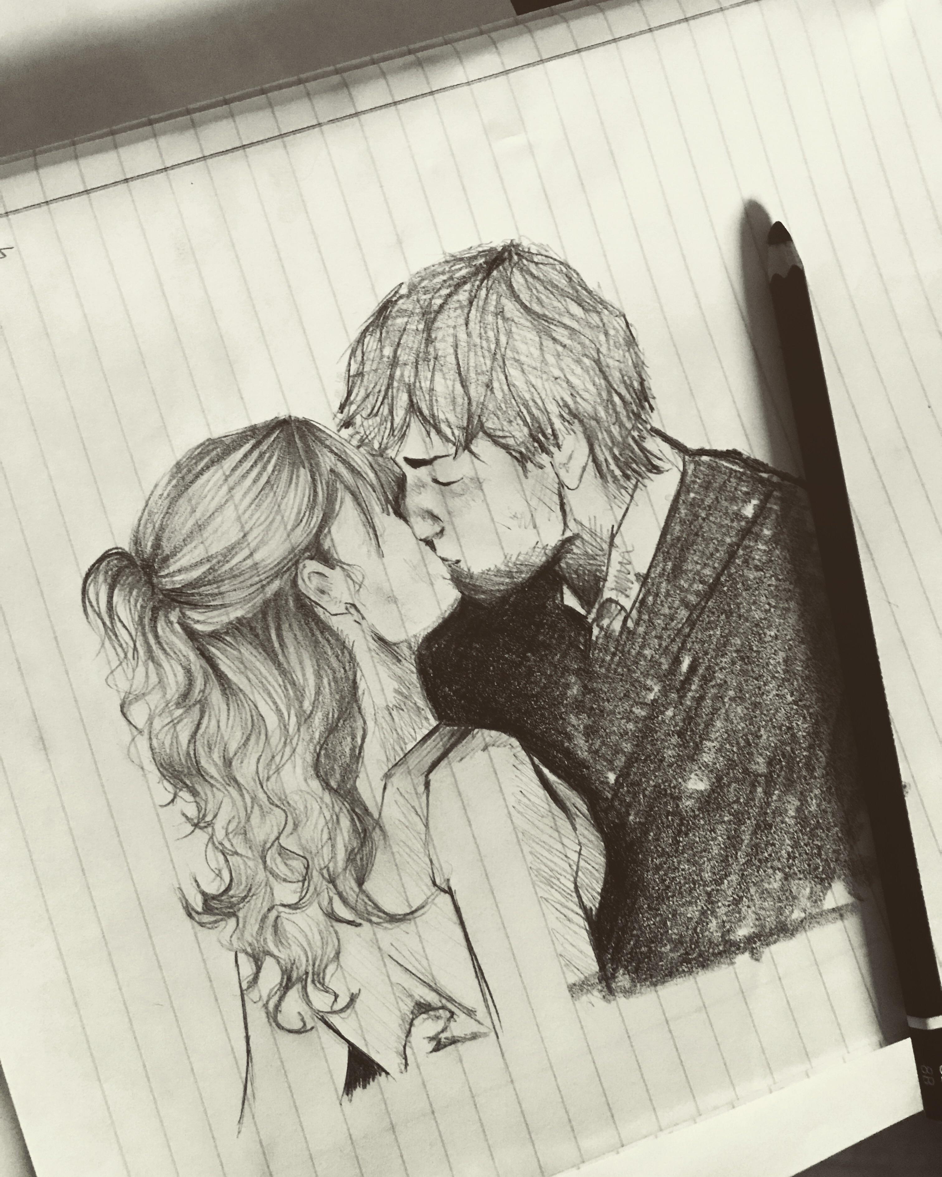 Kiss Drawing Amazing Sketch