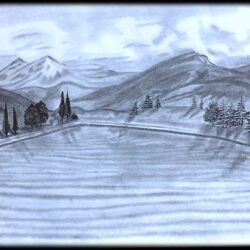 Lake Drawing Art