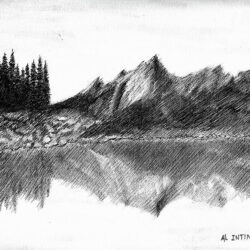 Lake Drawing Fine Art