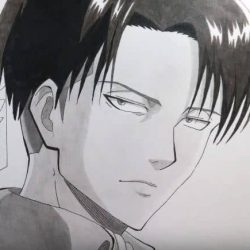 Levi Ackerman Drawing Hand drawn