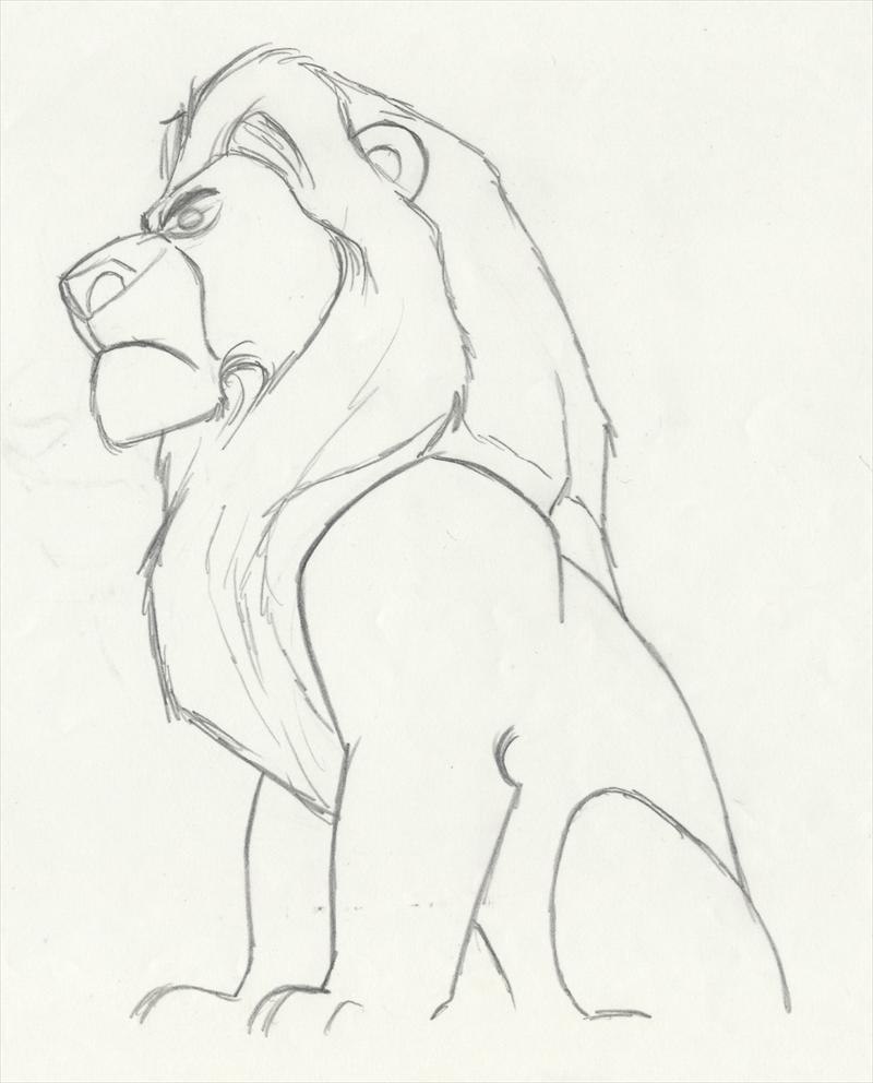 Lion King Drawing Modern Sketch