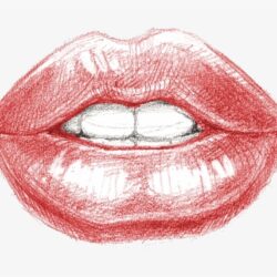 Lip Drawing Artistic Sketching