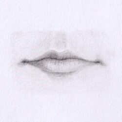 Lip Drawing Sketch