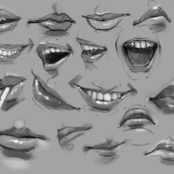 Lip Drawing Unique Art