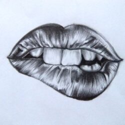 Lips Easy Drawing Artistic Sketching