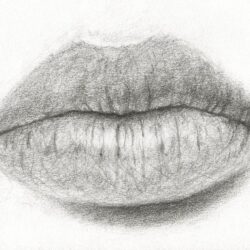 Lips Easy Drawing Hand Drawn Sketch