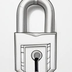 Lock Drawing Sketch Photo