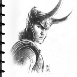 Loki Drawing Intricate Artwork