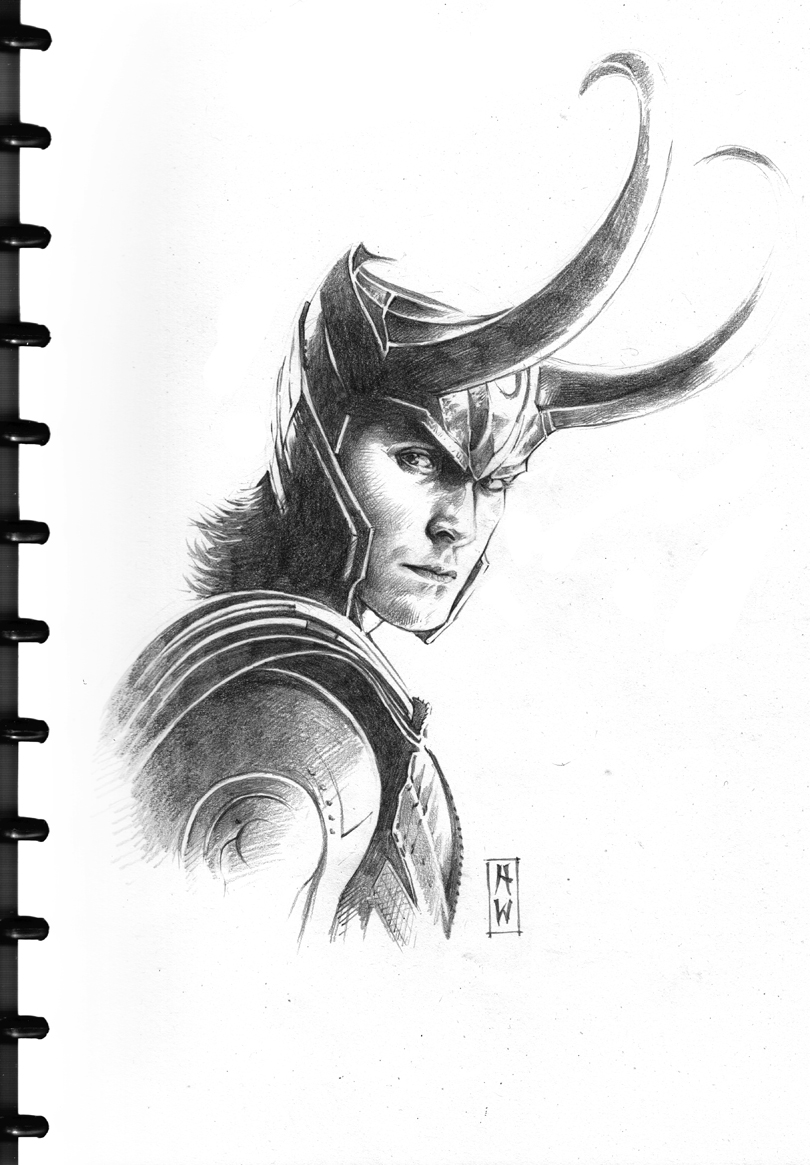 Loki Drawing Intricate Artwork