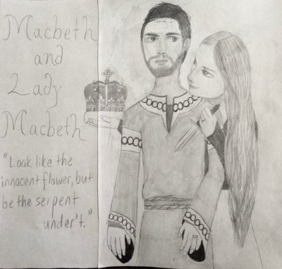 Macbeth And Lady Macbeth, Power, Betrayal, Fate, Ambition, Guilt Drawing