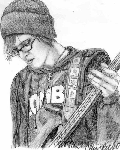 Mikey Way, Bass Guitarist, Musical Talent, Emo Icon, My Chemical Romance Drawing