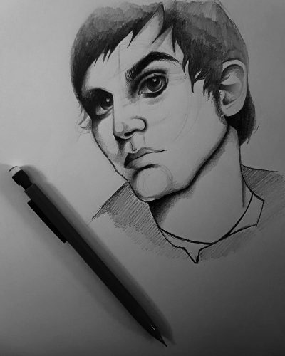 Mikey Way, Musician, My Chemical Romance, Creative Artist, Bass Guitarist Drawing