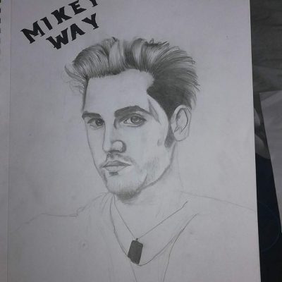 Mikey Way, Bassist, Rock, Emo, Musician Drawing