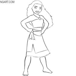 Moana Drawing Creative Style