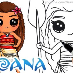 Moana Drawing Detailed Sketch