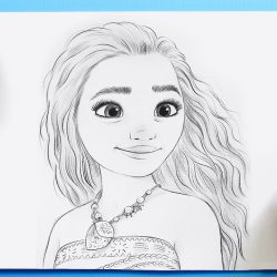 Moana Drawing Realistic Sketch