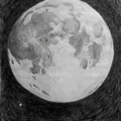 Moon Drawing Hand Drawn Sketch