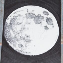 Moon Drawing Unique Art