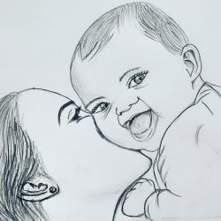 Mother and Child Drawing