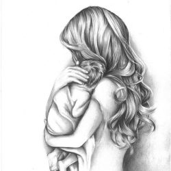 Mother and Child Drawing Fine Art