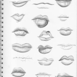 Mouths Drawing Artistic Sketching