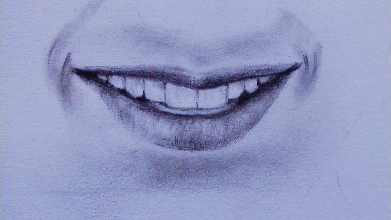Mouths Drawing Detailed Sketch