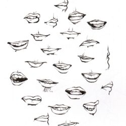 Mouths Drawing Modern Sketch