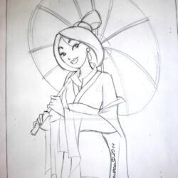 Mulan Drawing Art