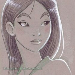 Mulan Drawing Detailed Sketch