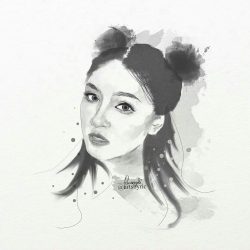 Nadine Lustre Drawing Detailed Sketch