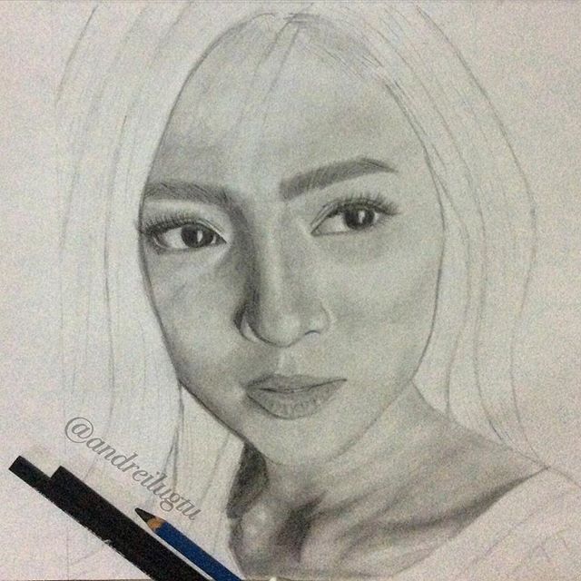 Nadine Lustre Drawing Realistic Sketch
