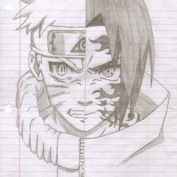 Naruto And Sasuke Drawing Amazing Sketch