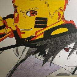 Naruto And Sasuke Drawing Art