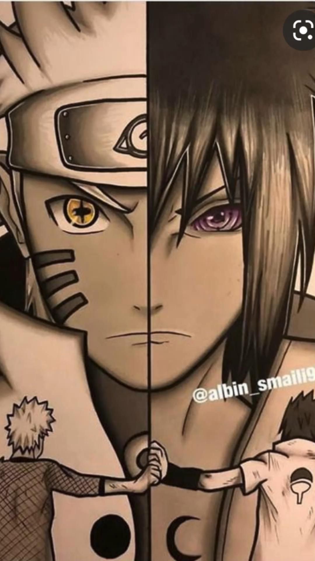 Naruto And Sasuke Drawing Creative Style