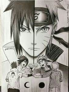 Naruto And Sasuke Drawing Hand drawn Sketch