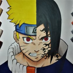 Naruto And Sasuke Drawing Image