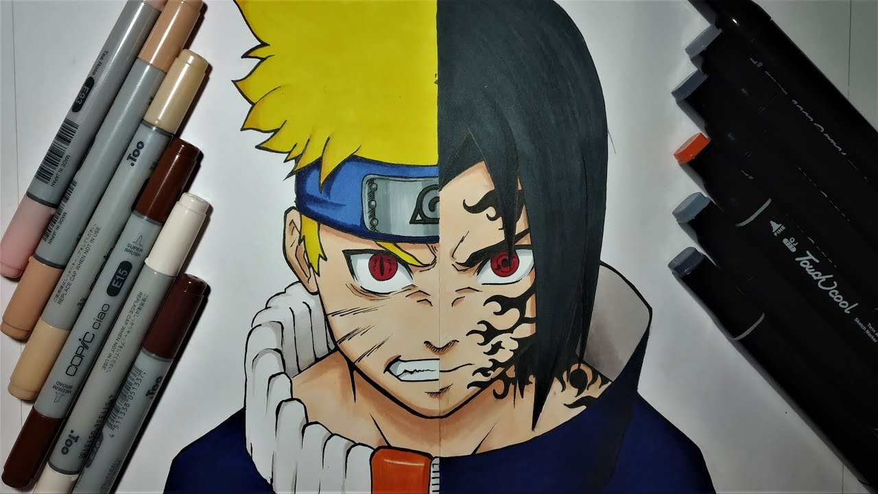 Naruto And Sasuke Drawing Image