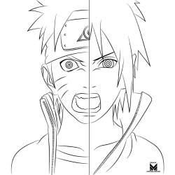 Naruto And Sasuke Drawing Modern Sketch