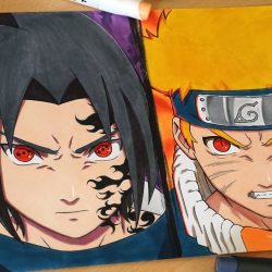 Naruto And Sasuke Drawing Photo