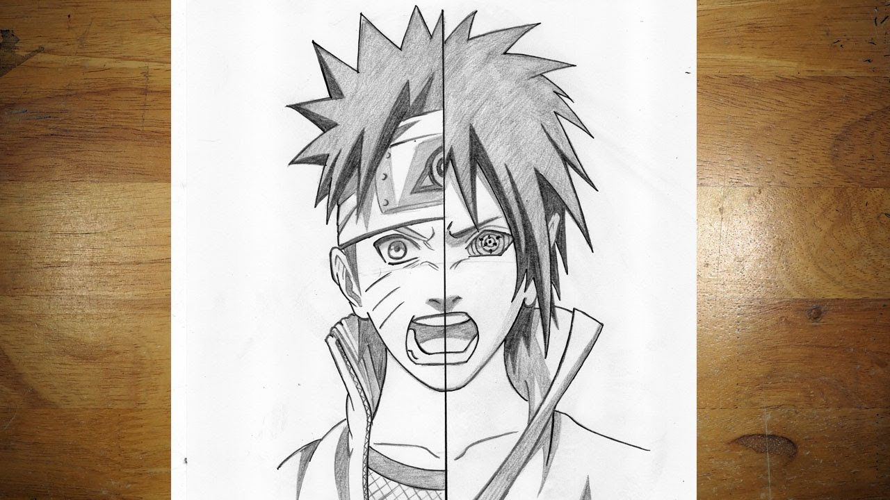 Naruto And Sasuke Drawing Stunning Sketch