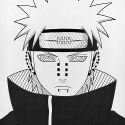 Naruto Pain Drawing Art