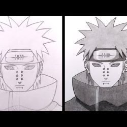 Naruto Pain Drawing Intricate Artwork